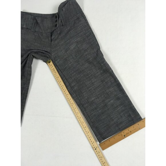 Tracy Evans Limited Women Capri Dress Pants Size 5 Gray Mid Rise Boot Cut Pocket - Picture 11 of 13